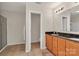 Spacious bathroom with double vanity, granite countertops and tiled floors, plus a walk in shower at 1112 Wagner Ave # 335, Fort Mill, SC 29715