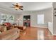 Comfortable living room with a classic fireplace, hardwood floors, perfect for relaxing and entertaining guests at 1112 Wagner Ave # 335, Fort Mill, SC 29715