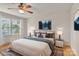 Brightly lit main bedroom with neutral decor, large windows, and a comfortable king-sized bed at 1112 Wagner Ave # 335, Fort Mill, SC 29715