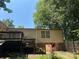 View of backyard and deck with stairs at 1355 Oak Breeze Dr, Mooresville, NC 28115