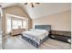 Bedroom with vaulted ceiling, bay window, modern flooring, and soft neutral color palette at 2014 Steeplechase Dr, Rock Hill, SC 29732