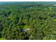 Aerial view of a home nestled among trees and lush greenery at 202 Walden Ln, Weddington, NC 28104