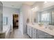 Bathroom boasts a dual sink vanity and soaking tub at 2296 Idol Rock Dr, Indian Land, SC 29707