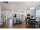 Spacious kitchen with a center island, white cabinets, and an adjacent dining area at 2296 Idol Rock Dr, Indian Land, SC 29707