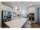 Modern kitchen with quartz countertops, stainless steel appliances, and white subway tile backsplash at 2296 Idol Rock Dr, Indian Land, SC 29707