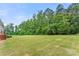 Expansive backyard with lush green grass and mature trees, perfect for outdoor activities and relaxation at 2525 Surveyor General Dr, Waxhaw, NC 28173