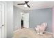 Bedroom with a chair and carpet at 394 Link Dr, Iron Station, NC 28080