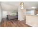 Open floor plan with the living room and kitchen area. Perfect for entertaining guests at 394 Link Dr, Iron Station, NC 28080