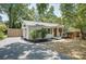Beautifully landscaped home with gravel driveway and American flag at 4226 Raney Way, Charlotte, NC 28205