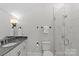 Sleek bathroom featuring a modern vanity and a spacious shower at 2312 Selwyn Ave # 502, Charlotte, NC 28207