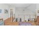Hallway with natural light beaming through windows and modern railing and a view of other rooms at 2312 Selwyn Ave # 502, Charlotte, NC 28207