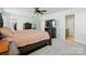 Well-lit bedroom with a ceiling fan at 3020 Fallondale Rd, Waxhaw, NC 28173