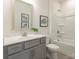 Clean bathroom featuring white cabinets, framed mirror, and shower-tub combination at 4715 Formation Dr # 047, Lancaster, SC 29720