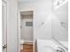 Well lit and updated bathroom with modern shower at 6513 Old Post Rd, Charlotte, NC 28212