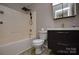 Bathroom featuring a shower-tub combo, modern vanity, and a toilet at 1312 Shenandoah Cir, Rock Hill, SC 29730