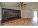 Spacious living room featuring a vaulted ceiling, ceiling fan and hardwood flooring at 1312 Shenandoah Cir, Rock Hill, SC 29730