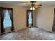 Bedroom featuring carpet floors and a ceiling fan at 1519 Midland Dr, Hudson, NC 28658