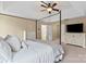 Large main bedroom featuring canopy bed, sitting area, and abundant closet space at 1800 Robbins Meadows Dr, Waxhaw, NC 28173