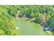 Aerial view of lakefront properties with private docks and lush green surroundings at 2116 Bon Villa Way, Fort Mill, SC 29708