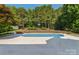Backyard pool with privacy landscaping and basketball hoop at 2411 Stoney Run Dr # 13, Oakboro, NC 28129