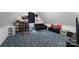 Bonus room area offering versatile space for recreation, complete with a black sofa at 727 W Main Street Ext, Lincolnton, NC 28092