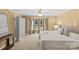 Bright bedroom with bay window, neutral carpeting, and ceiling fan at 1019 Westlake Dr, Kannapolis, NC 28081