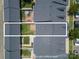 Aerial view showcases property lines and fenced backyard, offering privacy and outdoor space at 1027 Writers Way, Cornelius, NC 28031