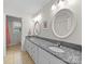 Bathroom with granite countertops, double sinks and updated features at 1904 Old Peachland Rd, Marshville, NC 28103