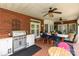 Outdoor kitchen and dining area has stainless steel grill and room for dining, and entertaining at 3003 Wedge Ct, Matthews, NC 28104