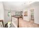 Bright upstairs landing area with decorative chandelier and view into the comfortable Gathering room at 3816 Ernie Dr, Charlotte, NC 28269