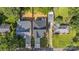 High angle view of the property showing roof lines, driveways, and adjacent lots at 4349 Castleton Rd, Charlotte, NC 28211
