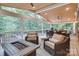 Inviting screened porch with comfortable seating and an outdoor kitchen area at 5051 Carillon Way, Charlotte, NC 28270