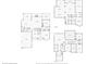Detailed floor plan showcasing the layout of the home's first floor, basement, and second floor at 844 Clonmel Dr, Matthews, NC 28104