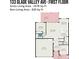 Detailed first floor plan showing the layout of rooms including the kitchen, living room, and bedroom dimensions at 133 Glade Valley Ave, Mooresville, NC 28117