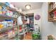 Walk-in pantry with ample shelving for storage at 133 Glade Valley Ave, Mooresville, NC 28117