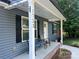 Inviting covered front porch with seating and black shutters on a cozy home exterior at 1723 Lowder St, Albemarle, NC 28001