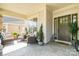 Inviting front porch with ample seating and stylish décor at 3899 Zemosa Nw Ln, Concord, NC 28027