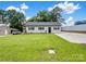 Inviting single-story home featuring a well-maintained lawn, simple landscaping, and a classic black front door at 405 Jones Street St, Monroe, NC 28110