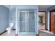 Bathroom features a stall shower with a sliding door at 47209 Paradise Ln, Norwood, NC 28128