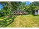 Charming brick home featuring a well-manicured lawn and mature trees for shade and curb appeal at 6632 Candlewood Dr, Charlotte, NC 28210