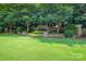 Community entrance with landscaping and the name Heavensrest displayed at 8637 Annabel Lee Ln, Charlotte, NC 28277