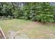 Expansive backyard with healthy green grass and a split rail fence at 9605 Mountain Ivy Ct, Charlotte, NC 28210