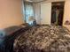 Bedroom with patterned curtains at 1064 Calico Farm Ct, Cleveland, NC 27013