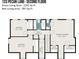 Second floor plan features primary bedroom, two additional bedrooms, and two baths at 133 Pecan Ln, Salisbury, NC 28146