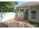 Backyard with patio and white fence at 157 Talbert Town Loop, Mooresville, NC 28117