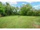 Large grassy backyard perfect for outdoor activities surrounded by mature trees and greenery at 2509 1St St, Statesville, NC 28677