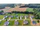 Neighborhood aerial view of homes with well-maintained yards at 275 Dorothy Dr, China Grove, NC 28023