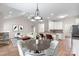 Open concept living area seamlessly connects to the kitchen and dining room with modern furnishings at 275 Dorothy Dr, China Grove, NC 28023
