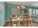 Well-lit dining room with sliding glass doors to the backyard and decorative chandelier at 3159 Hartson Pointe Dr, Fort Mill, SC 29707