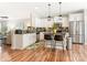 Modern kitchen with stainless steel appliances, stylish cabinets, and a granite island with seating at 342 Battery Cir, Clover, SC 29710